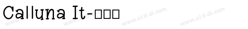 Calluna It字体转换